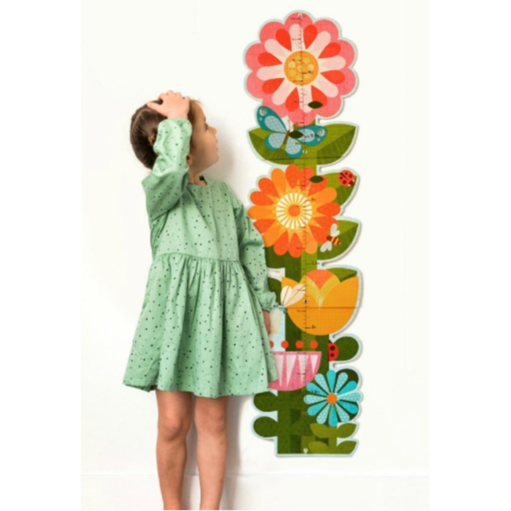 NWT Girls Flower Growth Chart Shower Gift - Picture 2 of 5